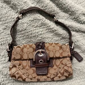 SOLD DONT PURCHASE Coach Y2K 2000s Vintage Brown Jacquard soho braided Handbag